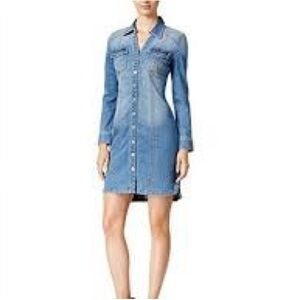Denim Button-Down Dress